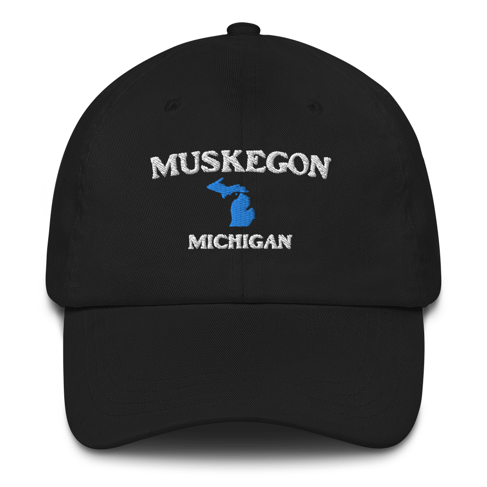 'Muskegon Michigan' Dad Hat (w/ Michigan Outline)