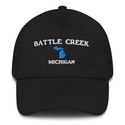 'Battle Creek Michigan' Dad Hat (w/ Michigan Outline)