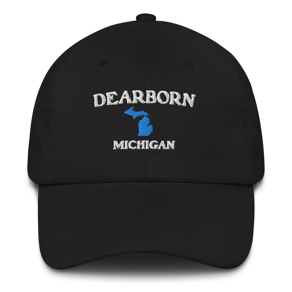 'Dearborn Michigan' Dad Hats (w/ Michigan Outline)