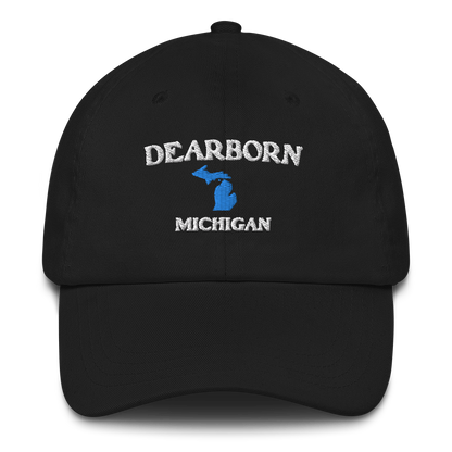 'Dearborn Michigan' Dad Hats (w/ Michigan Outline)