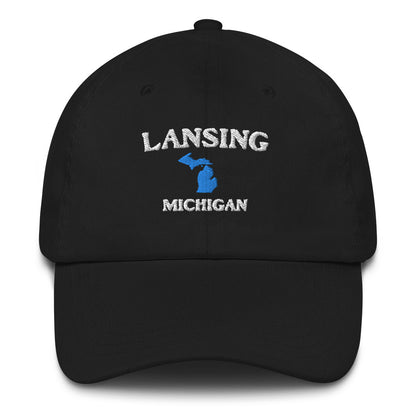 'Lansing Michigan' Dad Hat (w/ Michigan Outline)