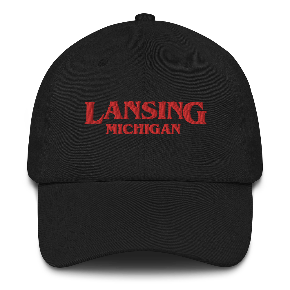 'Lansing Michigan' Dad Hat (1980s Drama Parody)