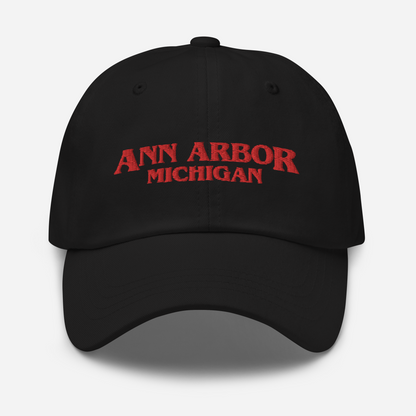 'Ann Arbor Michigan' Dad Hat (1980s Drama Parody)