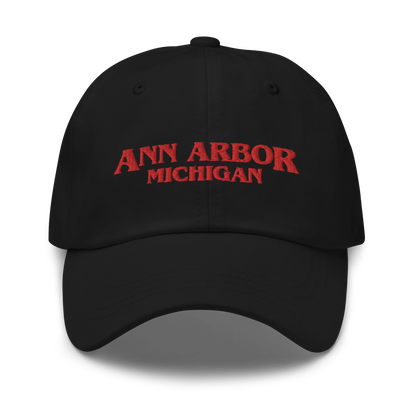 'Ann Arbor Michigan' Dad Hat (1980s Drama Parody)