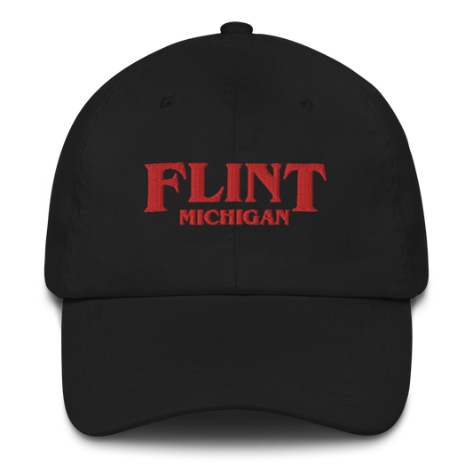 'Flint Michigan' Dad Hat (1980s Drama Parody)