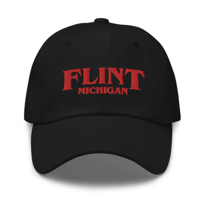 'Flint Michigan' Dad Hat (1980s Drama Parody)