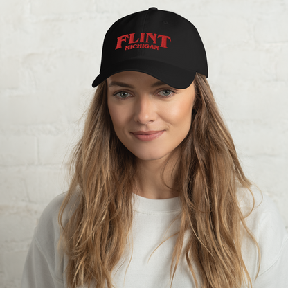 'Flint Michigan' Dad Hat (1980s Drama Parody)