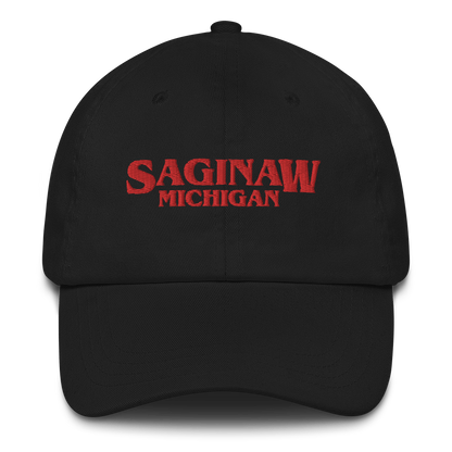 'Saginaw Michigan' Dad Hat (1980s Drama Parody)