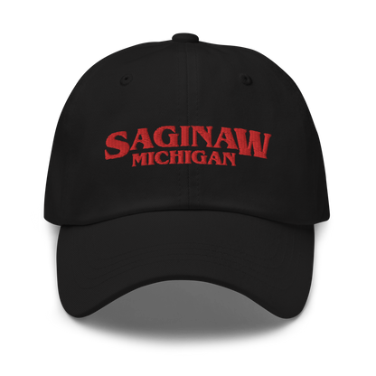 'Saginaw Michigan' Dad Hat (1980s Drama Parody)