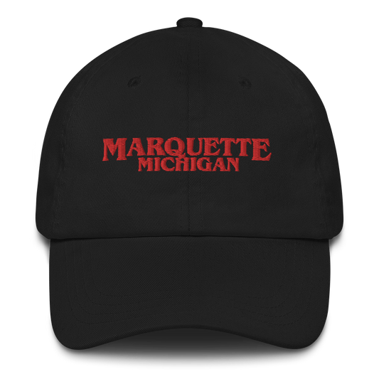 'Marquette Michigan' Dad Hat (1980s Drama Parody)