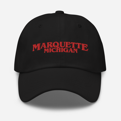 'Marquette Michigan' Dad Hat (1980s Drama Parody)