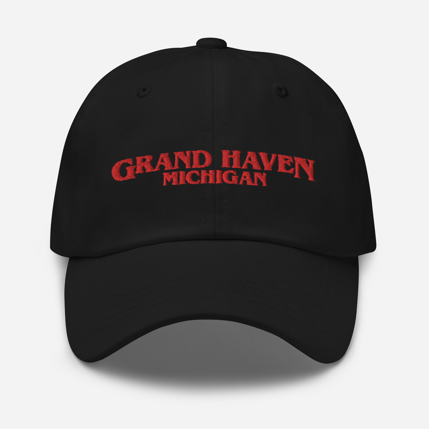 'Grand Haven Michigan' Dad Hat (1980s Drama Parody)