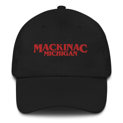 'Mackinac Michigan' Dad Hat (1980s Drama Parody)