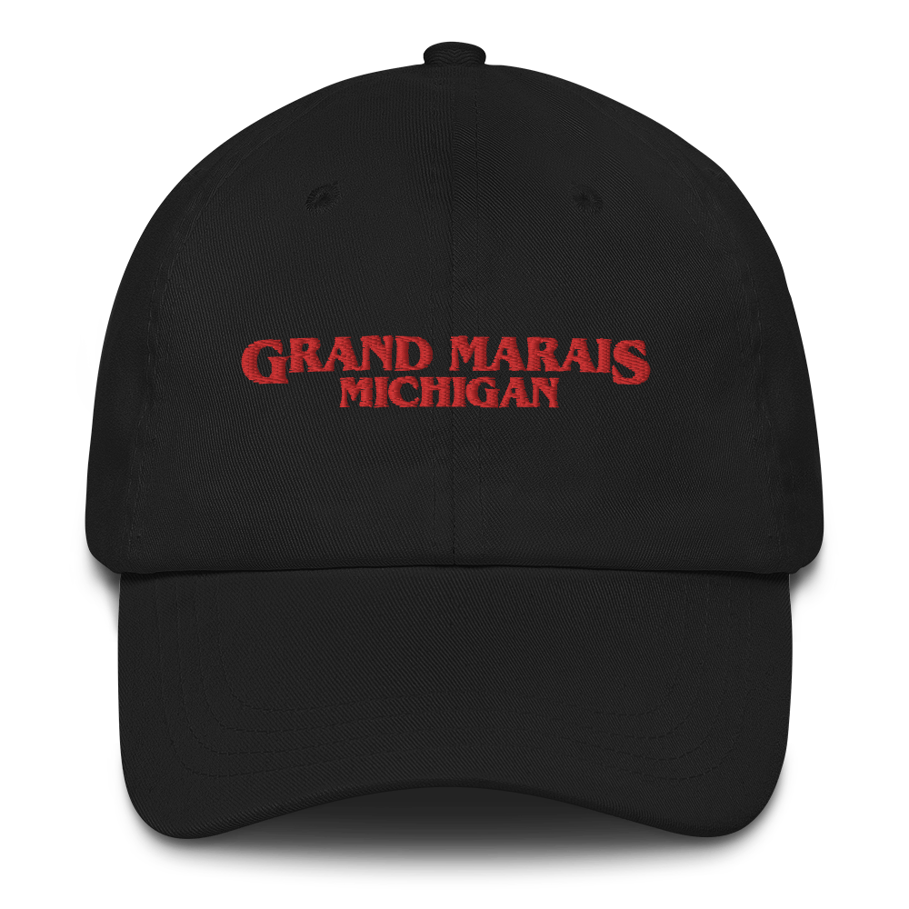 'Grand Marais Michigan' Dad Hat (1980s Drama Parody)