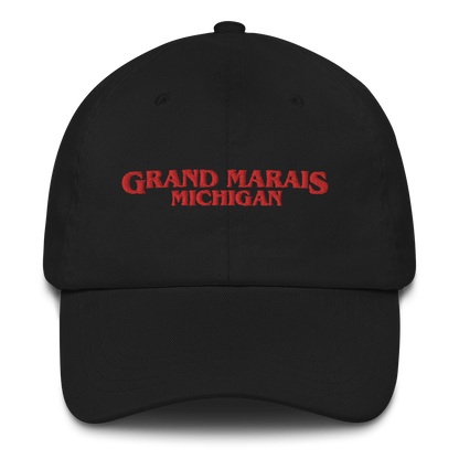 'Grand Marais Michigan' Dad Hat (1980s Drama Parody)