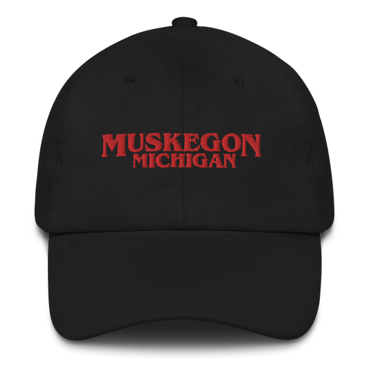 'Muskegon Michigan' Dad Hat (1980s Drama Parody)