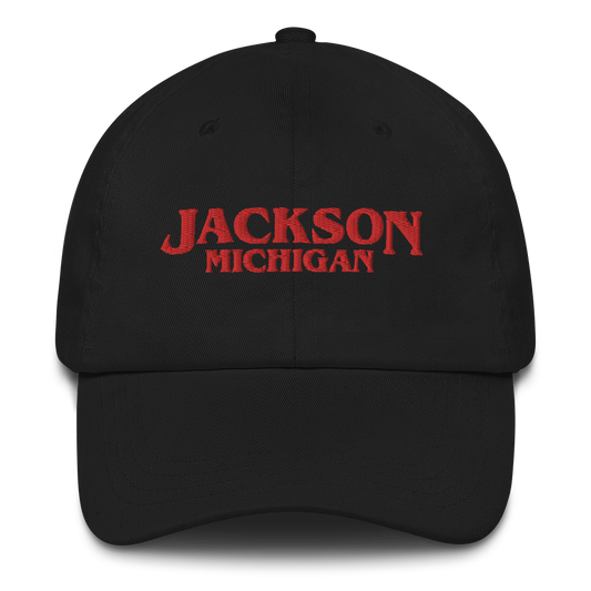 'Jackson Michigan' Dad Hat (1980s Drama Parody)