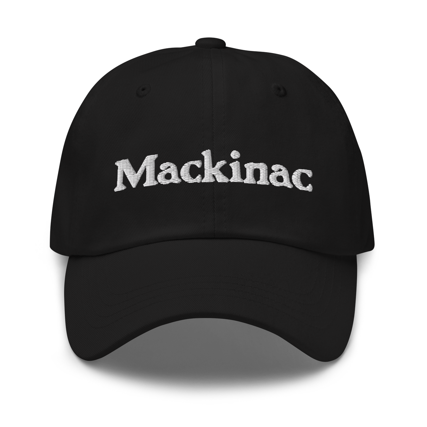 'Mackinac' Dad Hat | White/Navy Embroidery