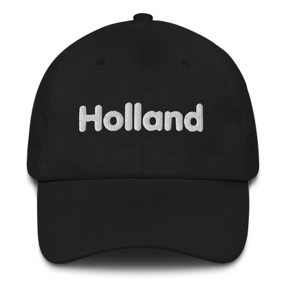 'Holland' Dad Hat | White/Red Embroidery