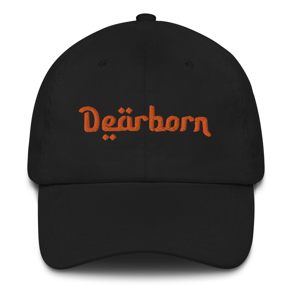 'Dearborn' Dad Hat | Orange Embroidery