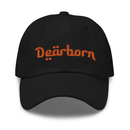 'Dearborn' Dad Hat | Orange Embroidery