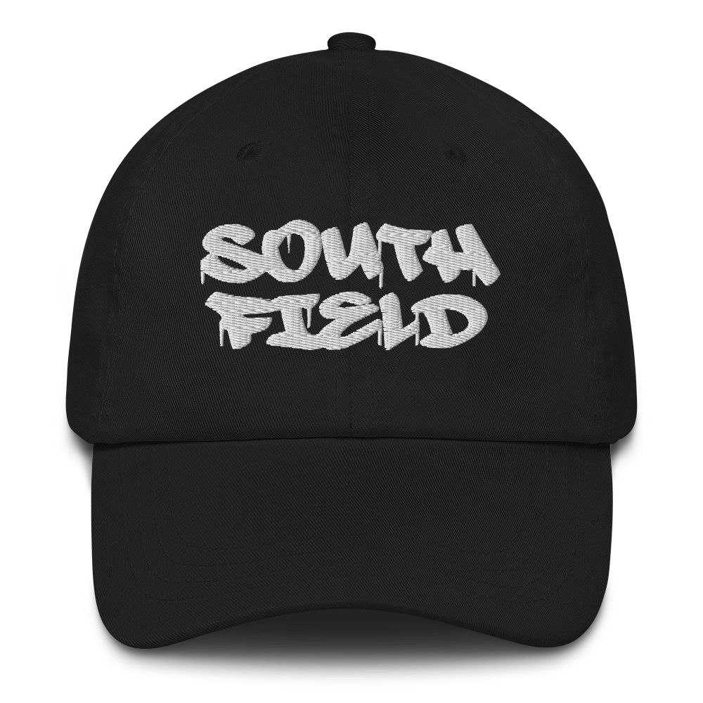 'Southfield' Dad Hat | White/Black Embroidery