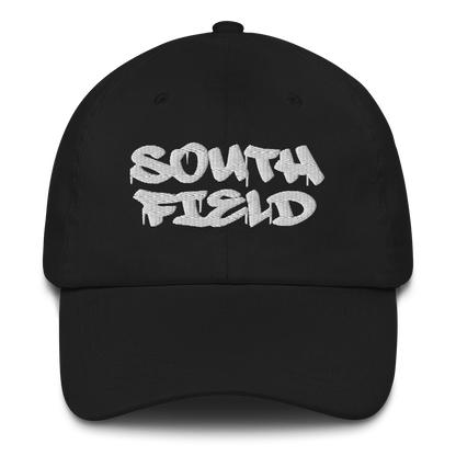 'Southfield' Dad Hat | White/Black Embroidery