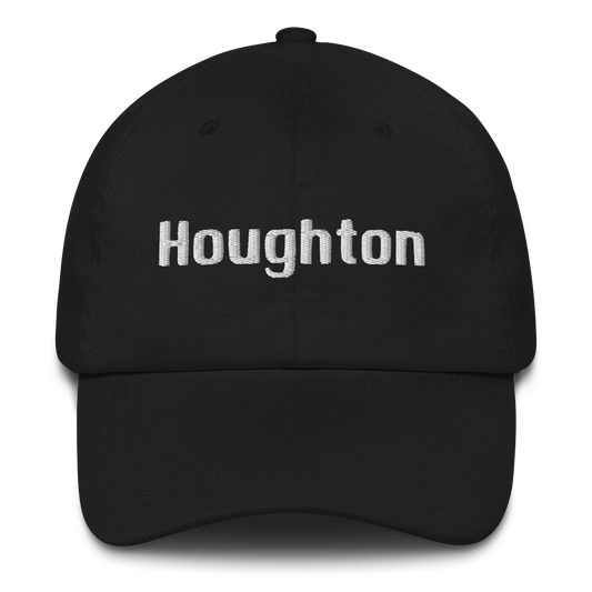 'Houghton' Dad Hat | White/Black Embroidery