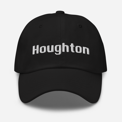 'Houghton' Dad Hat | White/Black Embroidery