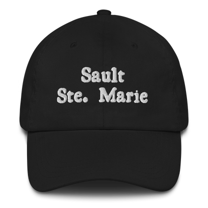 'Sault Ste. Marie' Dad Hat | White/Navy Embroidery