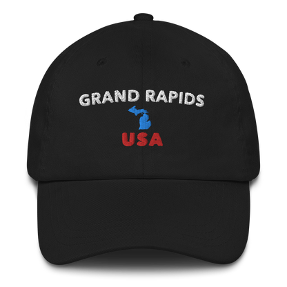 'Grand Rapids USA' Dad Hat (w/ Michigan Outline)