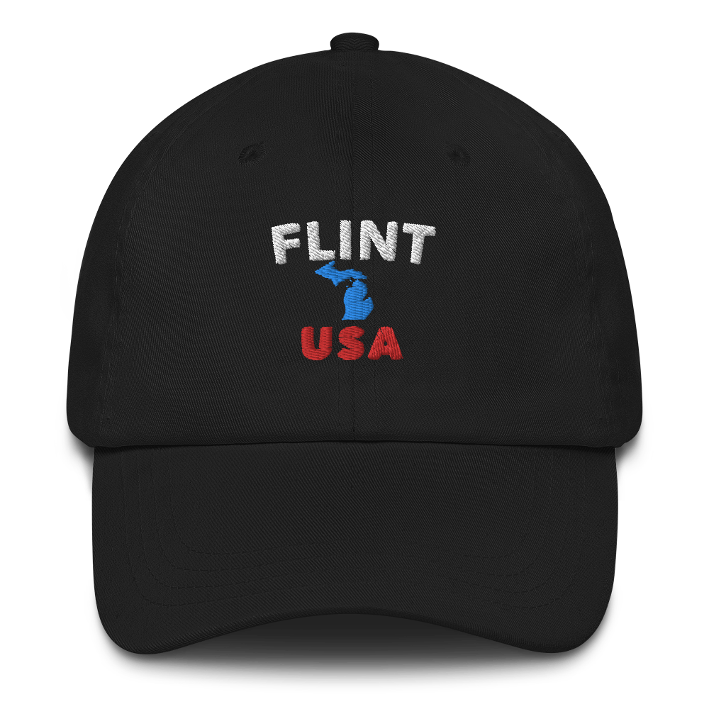 'Flint USA' Dad Hat (w/ Michigan Outline)