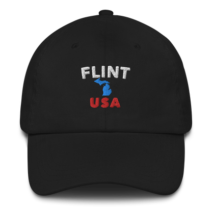 'Flint USA' Dad Hat (w/ Michigan Outline)