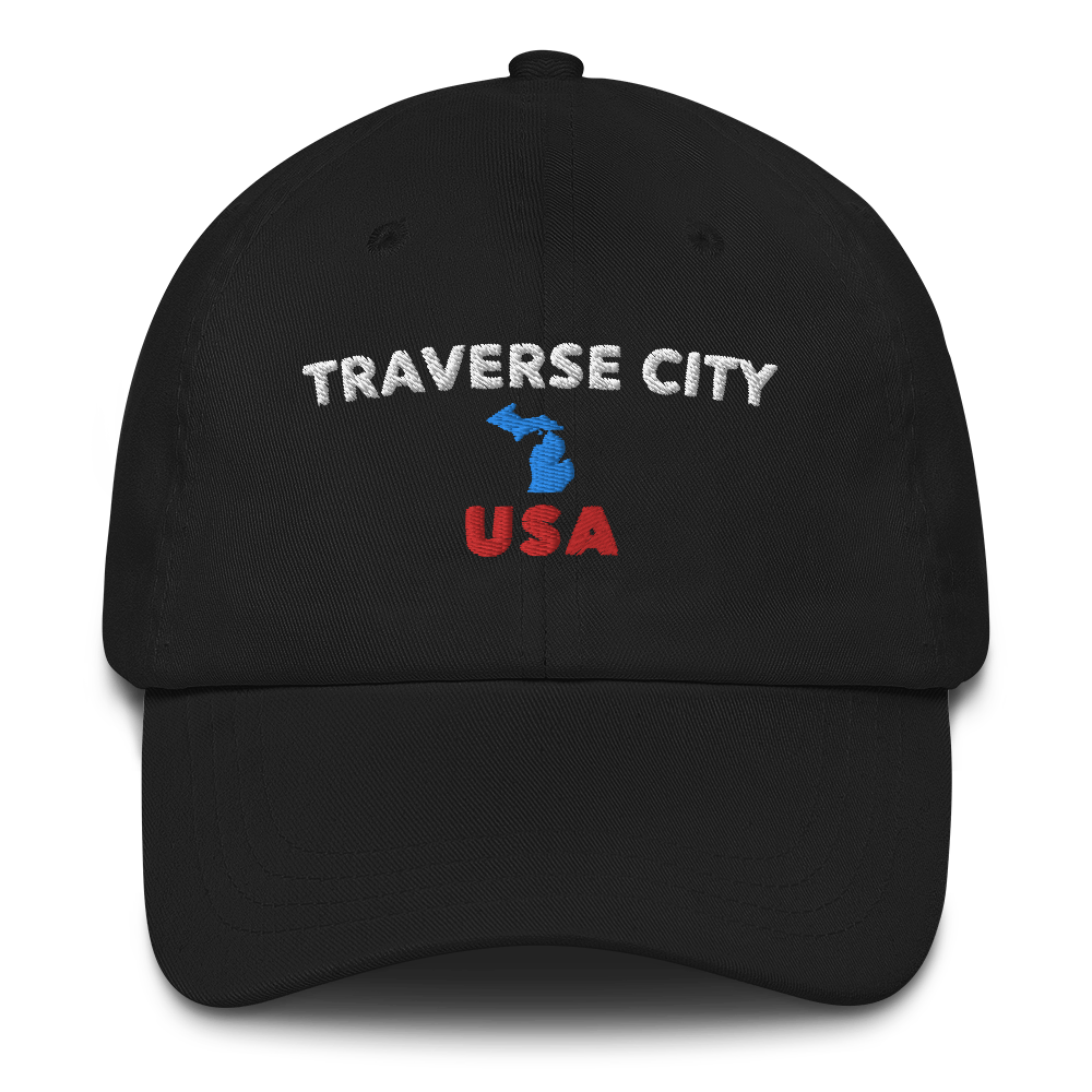 'Traverse City USA' Dad Hat (w/ Michigan Outline)