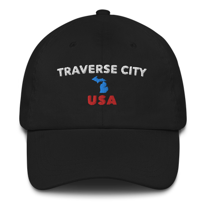 'Traverse City USA' Dad Hat (w/ Michigan Outline)