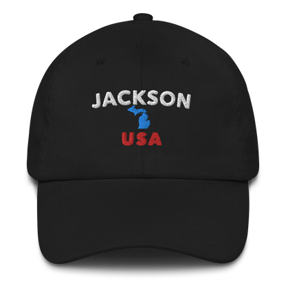 'Jackson USA' Dad Hat (w/ Michigan Outline)