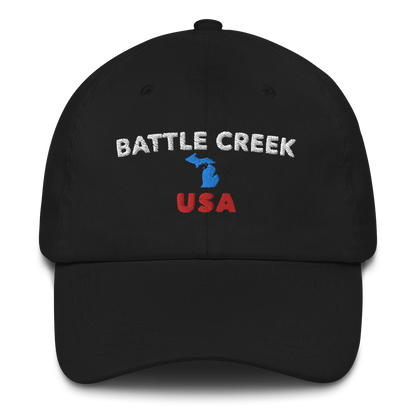 'Battle Creek USA' Dad Hat (w/ Michigan Outline)