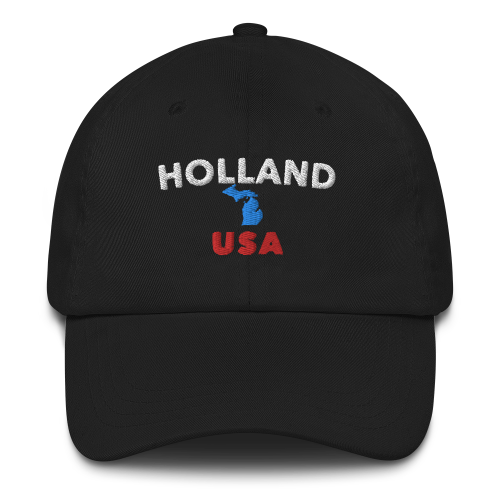 'Holland USA' Dad Hat (w/ Michigan Outline)