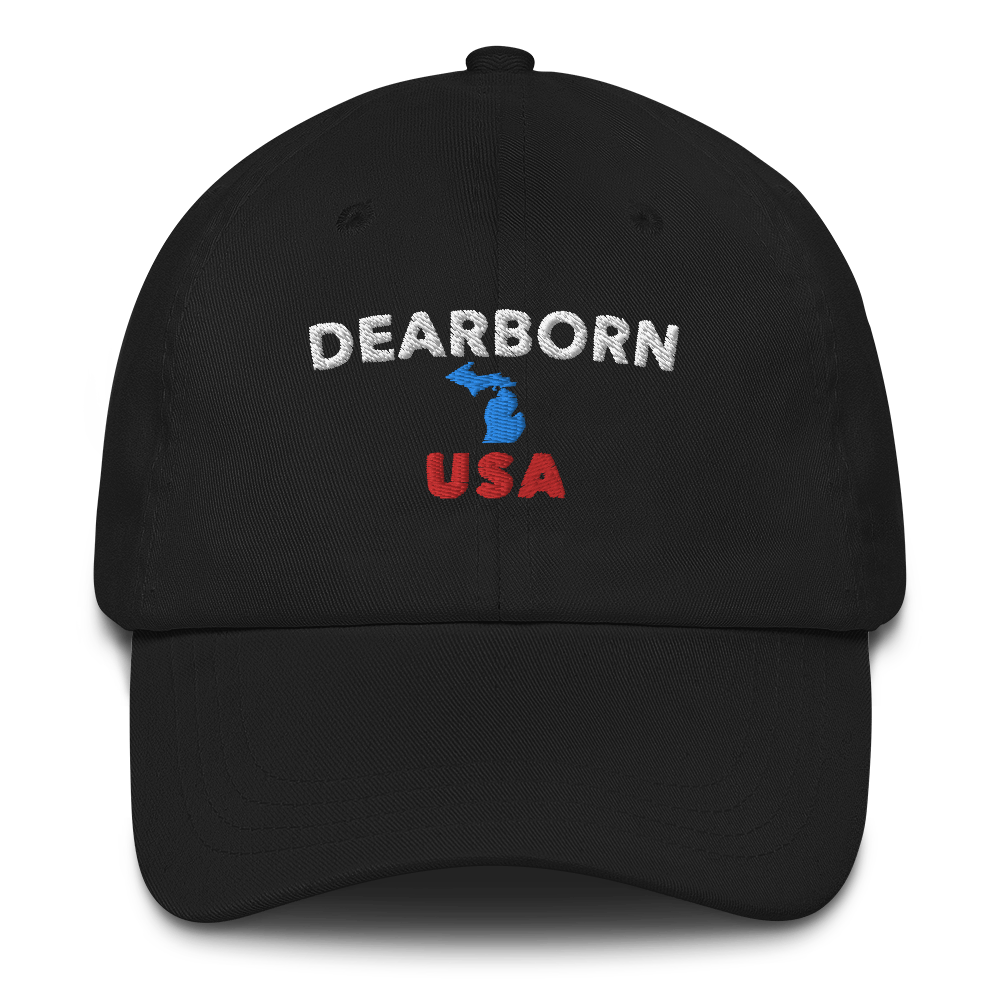 'Dearborn USA' Dad Hat (w/ Michigan Outline)