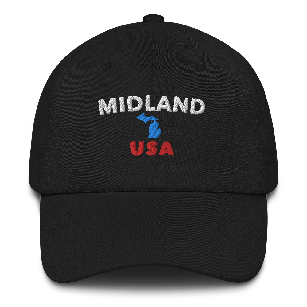 'Midland USA' Dad Hat (w/ Michigan Outline)