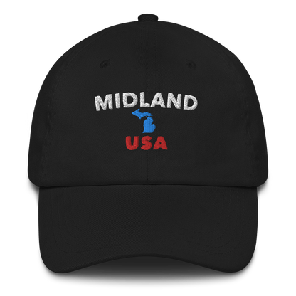 'Midland USA' Dad Hat (w/ Michigan Outline)