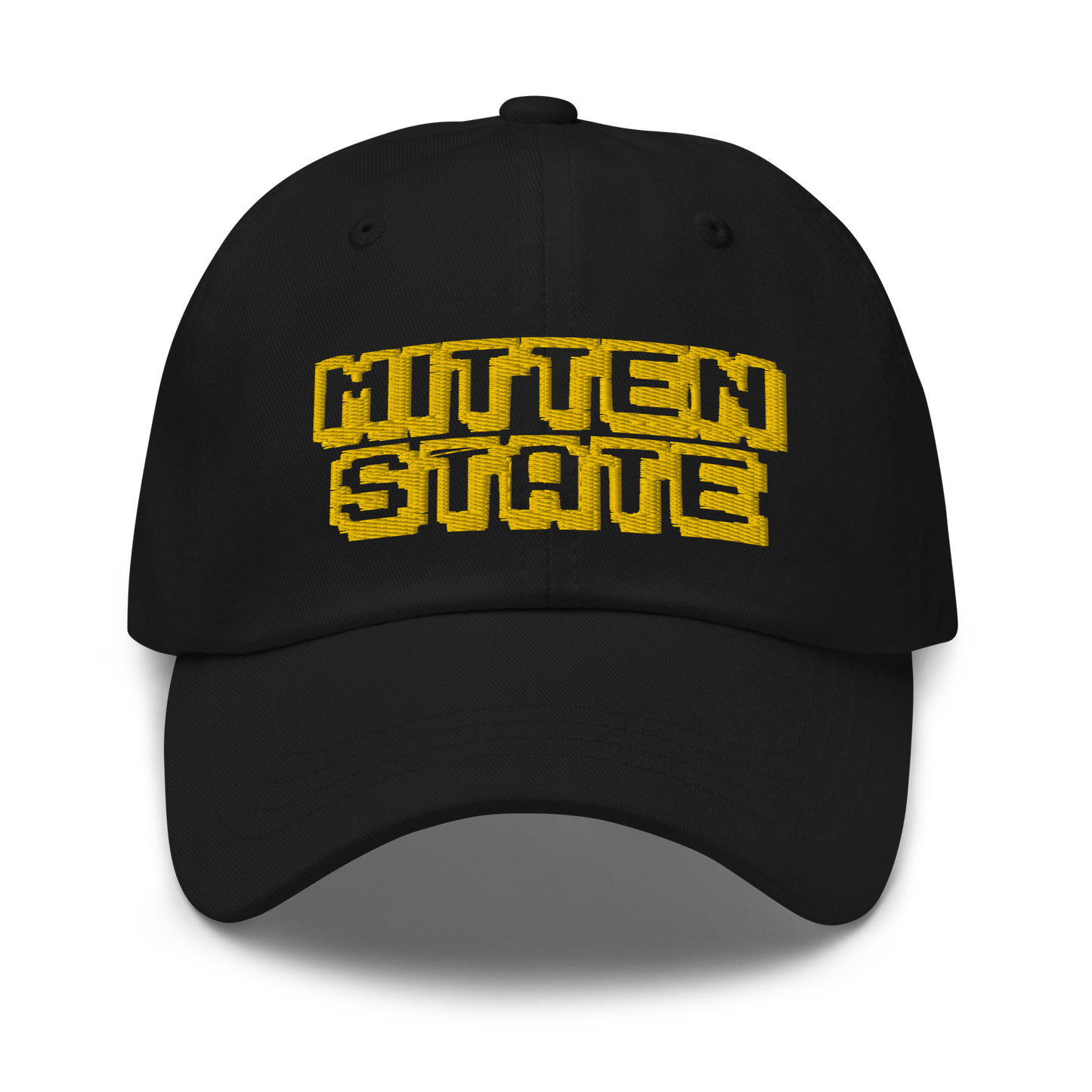 Michigan 'Mitten State' Dad Hat (Arcade Font) | Gold Embroidery