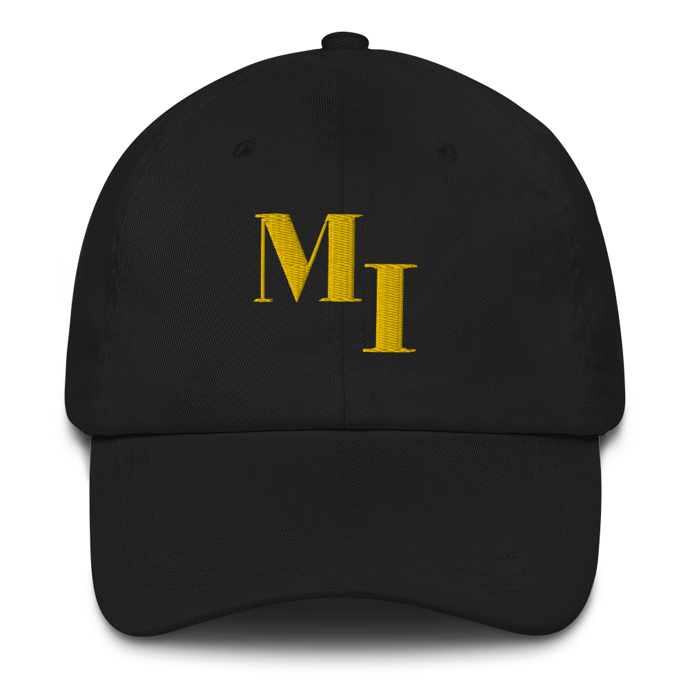 Michigan 'MI' Dad Hat (Didone Logotype) | Gold Embroidery