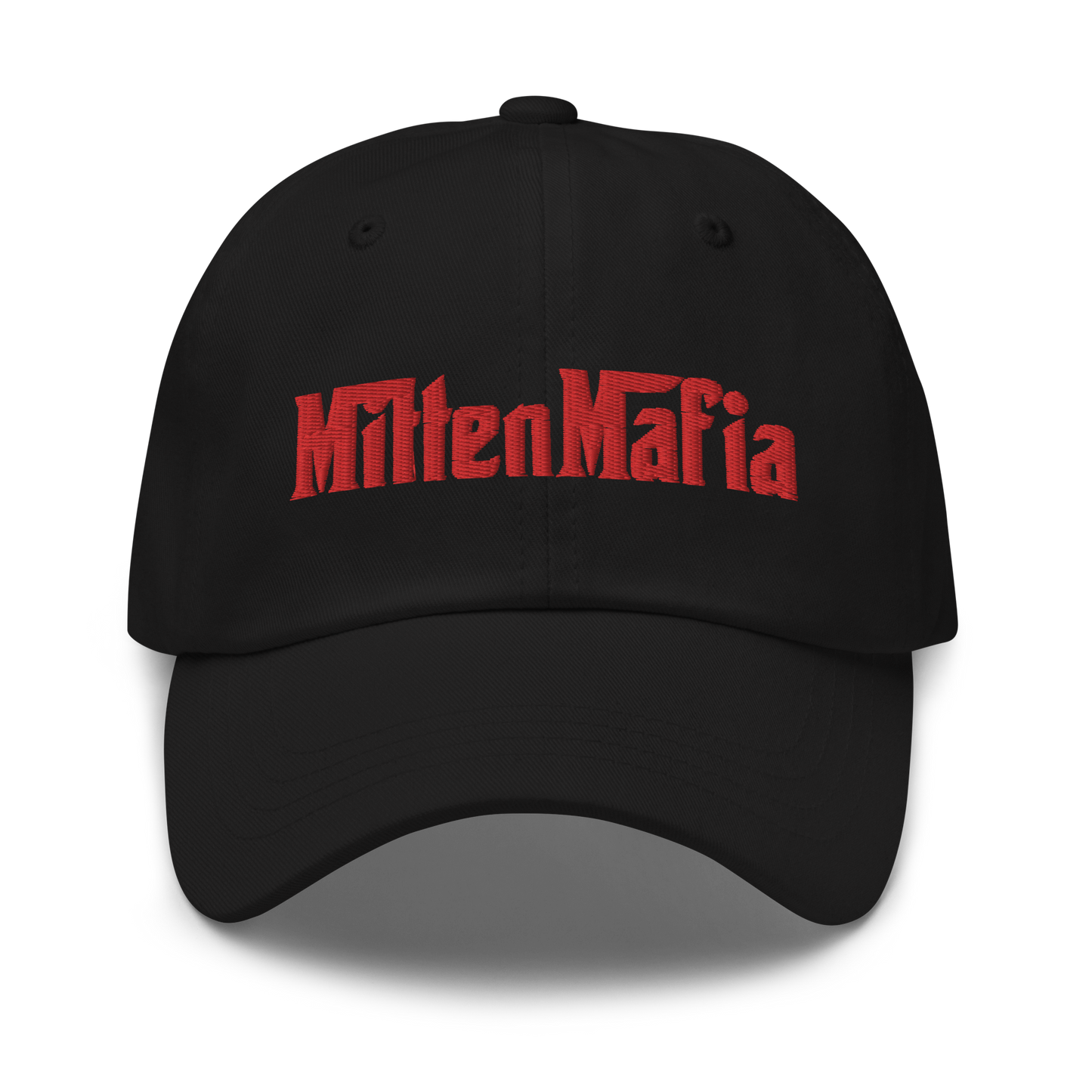 Michigan 'MittenMafia' Dad Hat (Gangster Font) | Red Embroidery