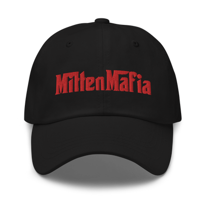 Michigan 'MittenMafia' Dad Hat (Gangster Font) | Red Embroidery