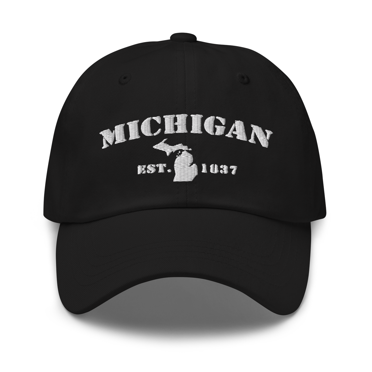 'Michigan EST 1837' Dad Hat (Army Font)