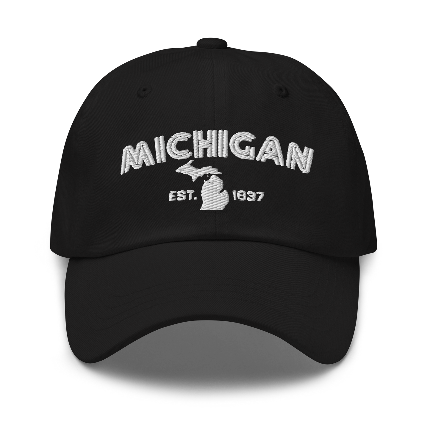 'Michigan EST 1837' Dad Hat (Metalpress Font)