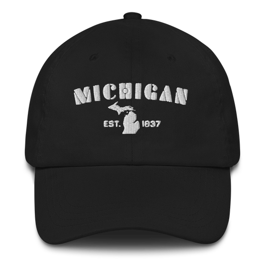 'Michigan EST 1837' Dad Hat (Art Deco Font)