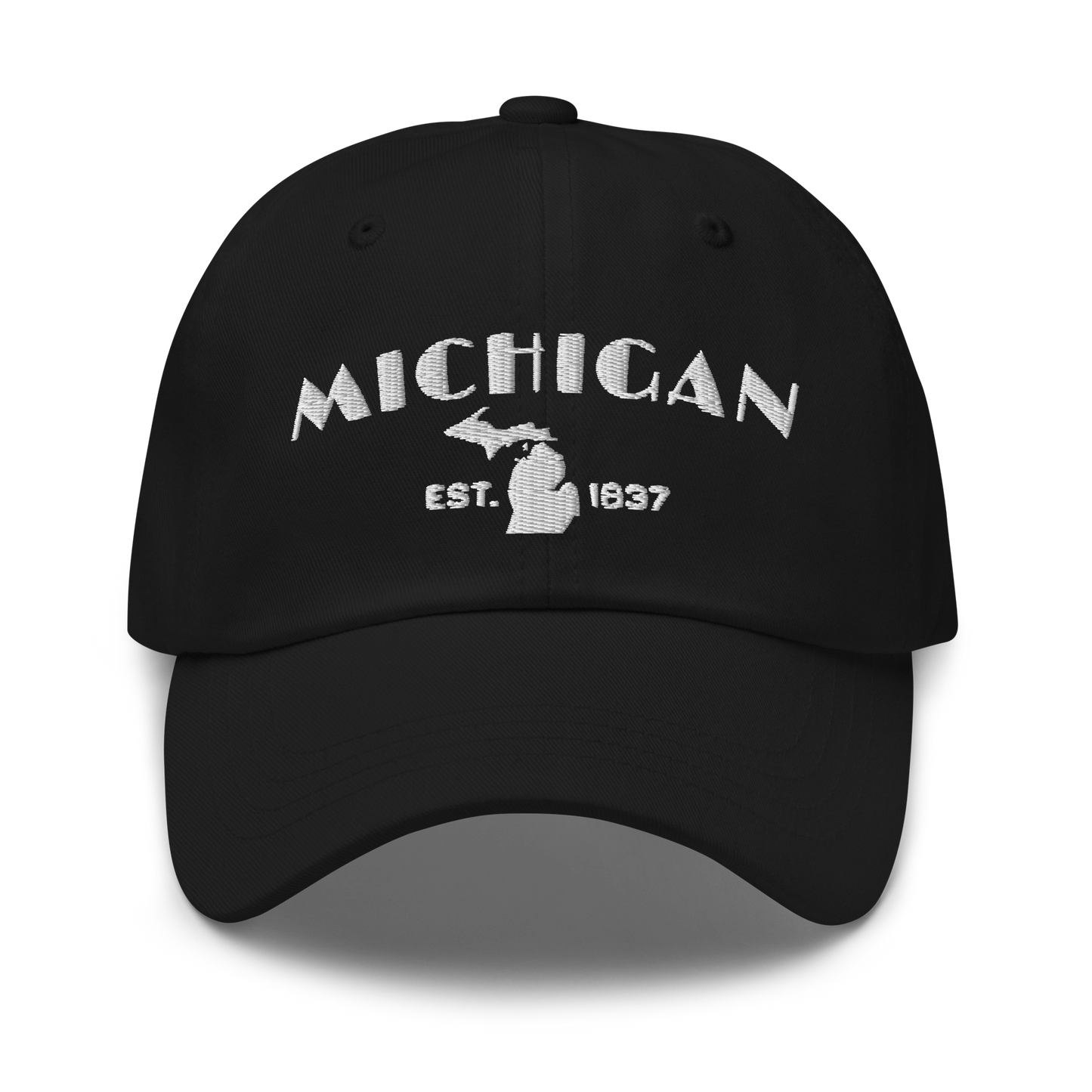 'Michigan EST 1837' Dad Hat (Theatrical Art Deco Font)