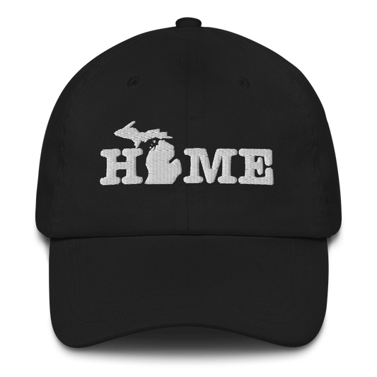 Michigan 'Home' Dad Hat (Typewriter Font)